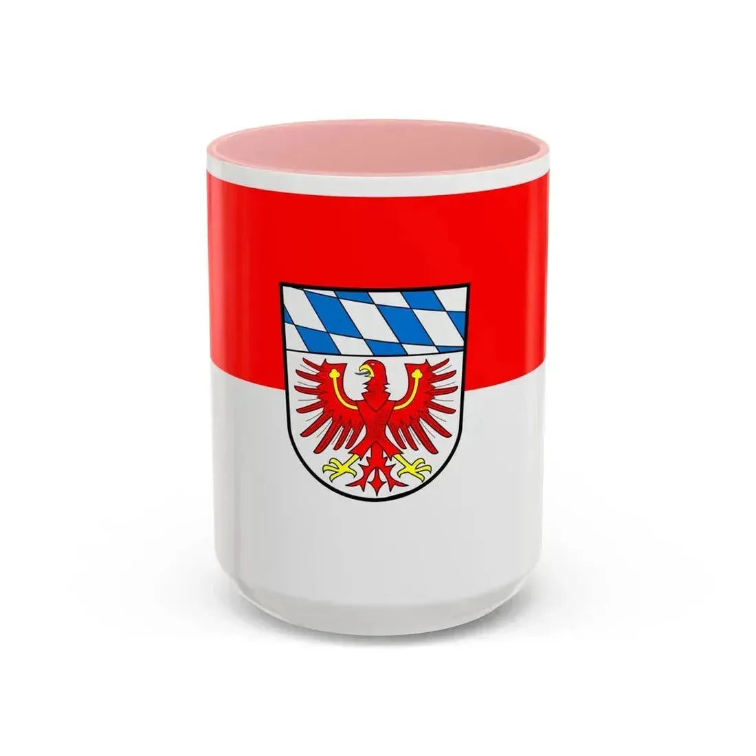 Flag of Bayreuth Germany - Accent Coffee Mug 15oz Pink - Go Mug Yourself