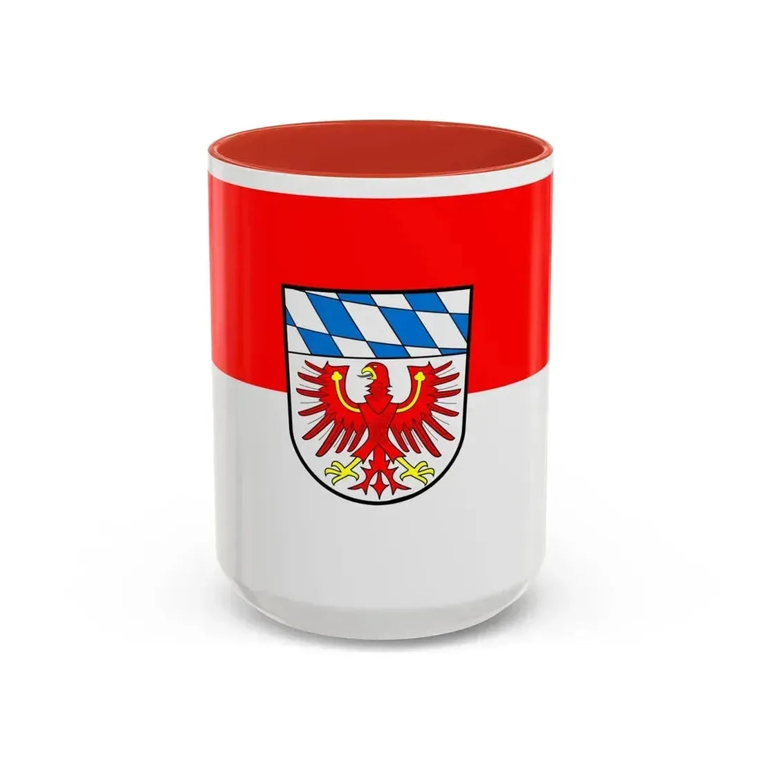 Flag of Bayreuth Germany - Accent Coffee Mug 15oz Red - Go Mug Yourself