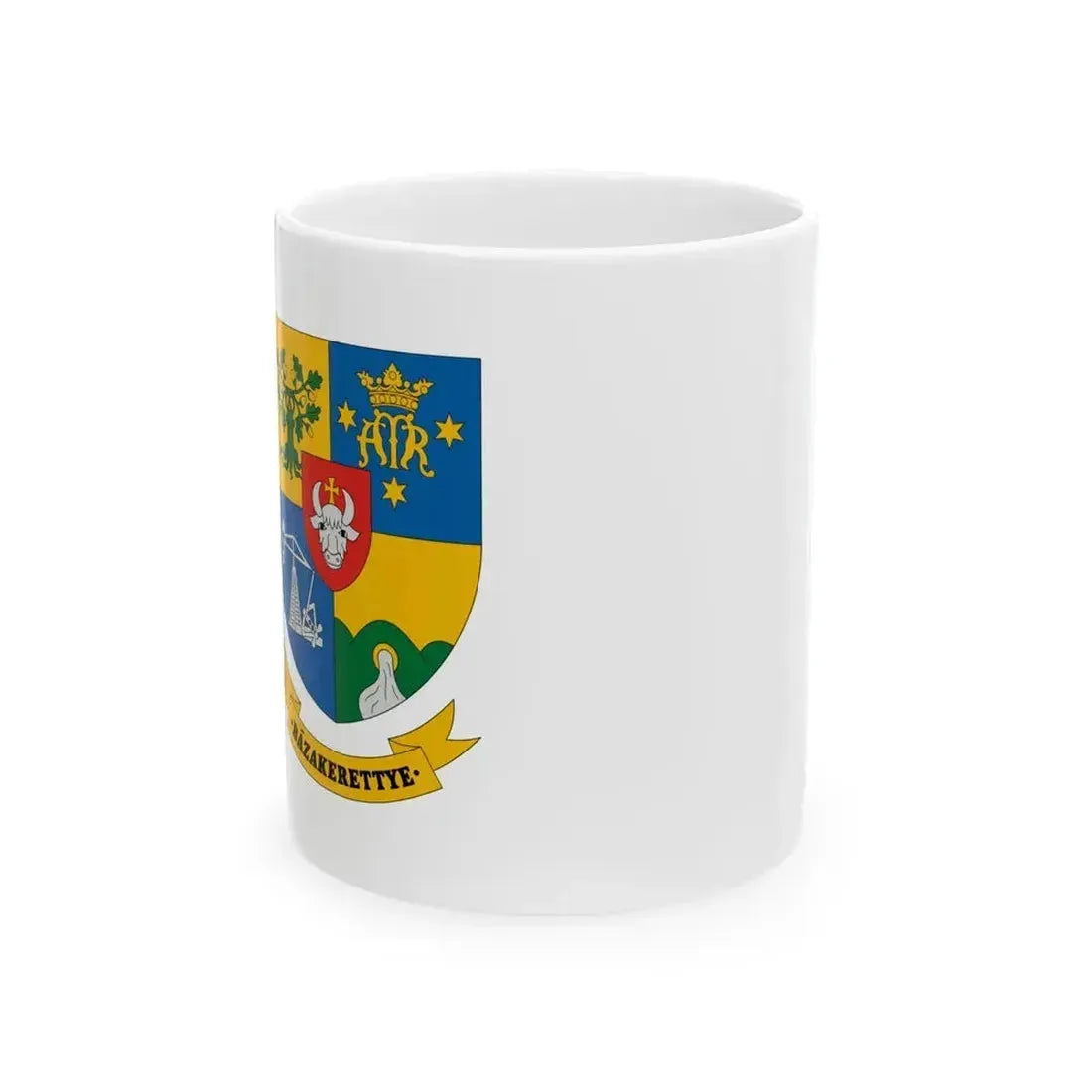 Flag of Bazakerettye (Hungary) White Coffee Mug 11oz - Go Mug Yourself