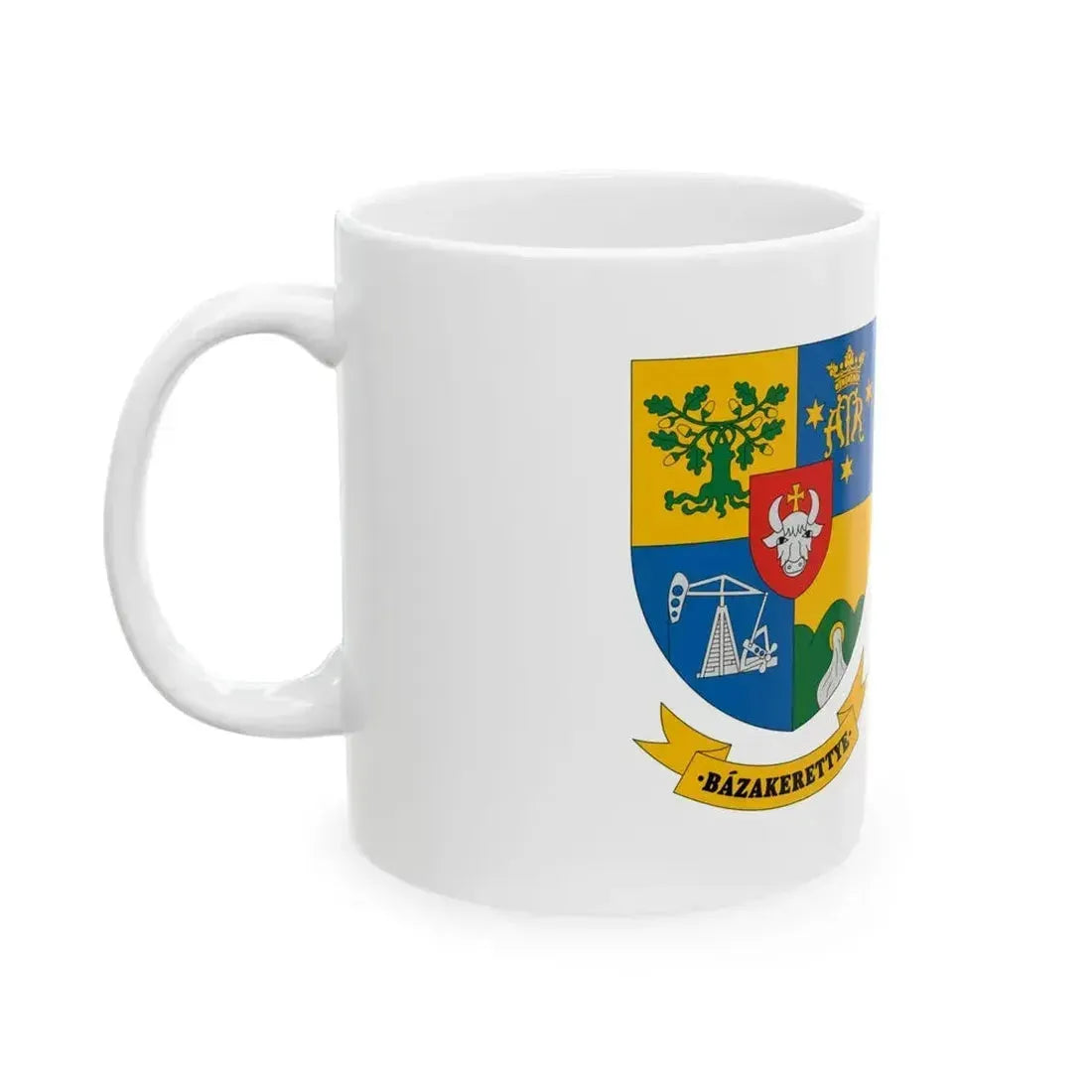 Flag of Bazakerettye (Hungary) White Coffee Mug - Go Mug Yourself
