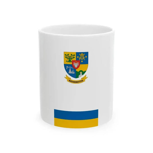 Flag of Bazakerettye vertical (Hungary) White Coffee Mug 11oz - Go Mug Yourself