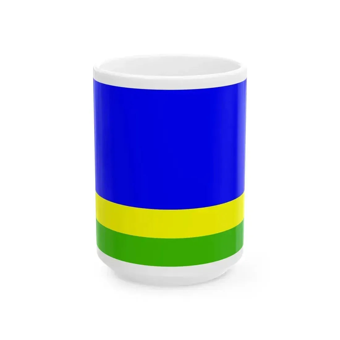 Flag of Bazarnosyzgansky Raion 2005 (Russia) White Coffee Mug 15oz - Go Mug Yourself