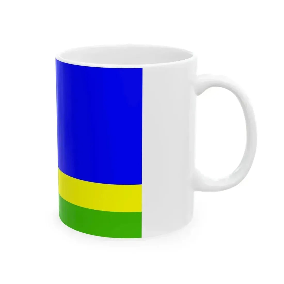 Flag of Bazarnosyzgansky Raion 2005 (Russia) White Coffee Mug - Go Mug Yourself