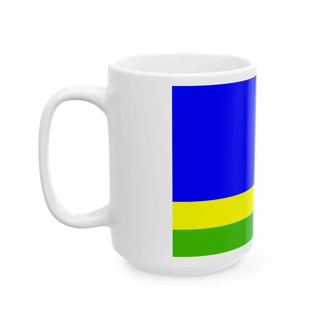 Flag of Bazarnosyzgansky Raion 2005 (Russia) White Coffee Mug - Go Mug Yourself