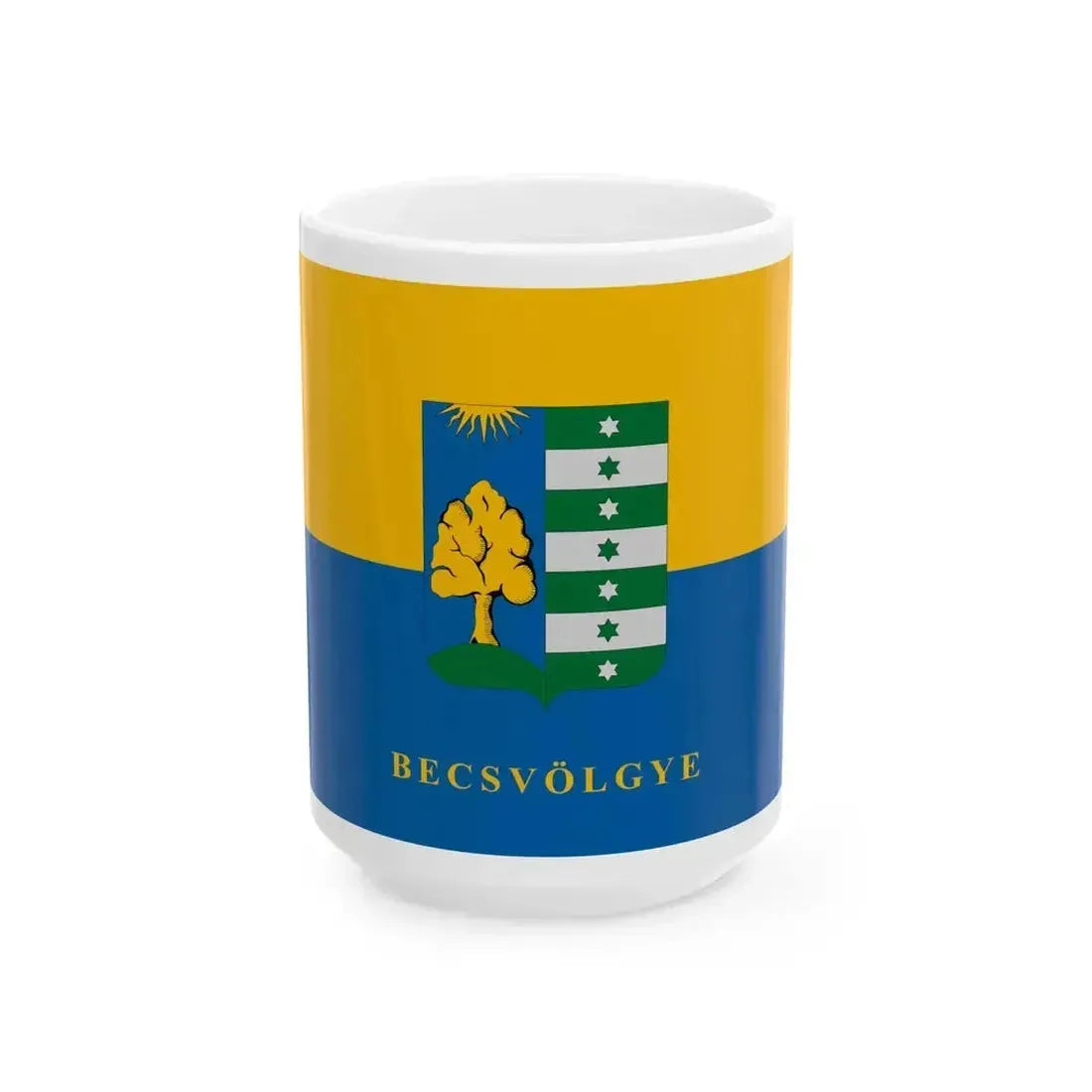 Flag of Becsvolgye (Hungary) White Coffee Mug 15oz - Go Mug Yourself