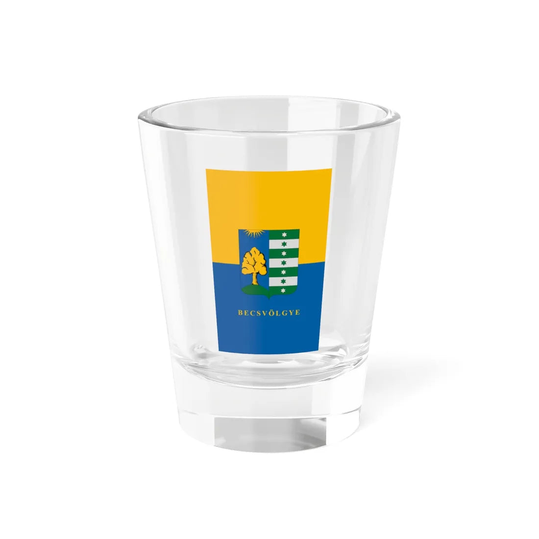 Flag of Becsvolgye vertical (Hungary) Shot Glass 1.5oz 1.5oz - Go Mug Yourself