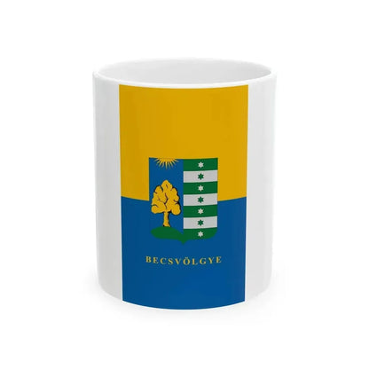 Flag of Becsvolgye vertical (Hungary) White Coffee Mug 11oz - Go Mug Yourself