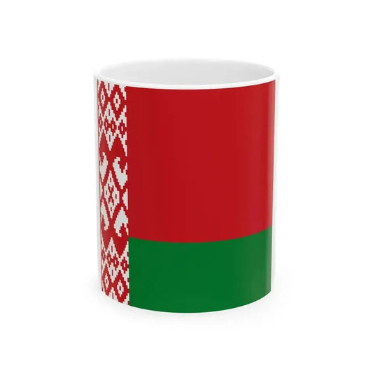 Flag of Belarus 1-1 (Belarus) White Coffee Mug 11oz - Go Mug Yourself