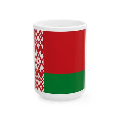 Flag of Belarus 1-1 (Belarus) White Coffee Mug 15oz - Go Mug Yourself