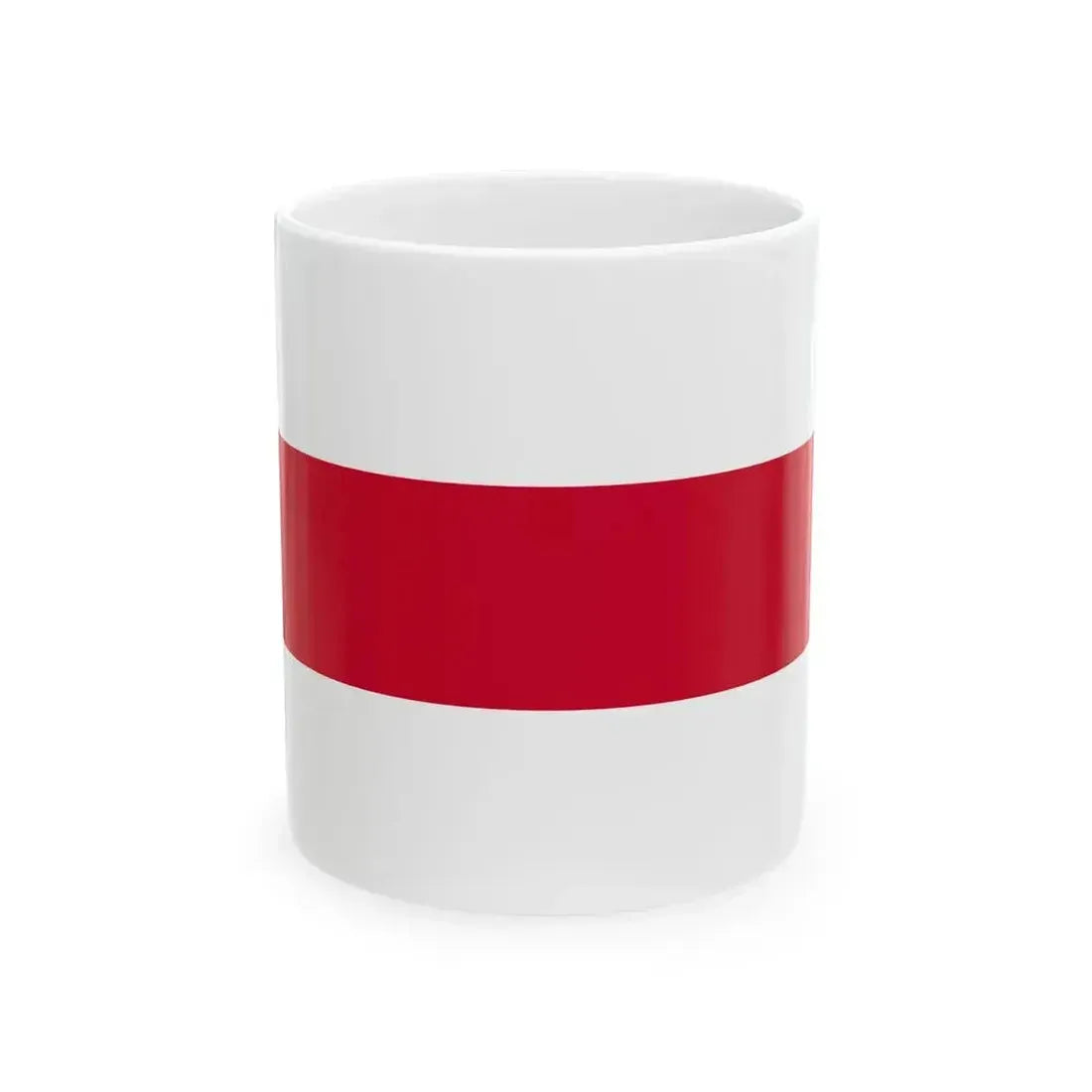 Flag of Belarus 1918-1919 (Belarus) White Coffee Mug 11oz - Go Mug Yourself