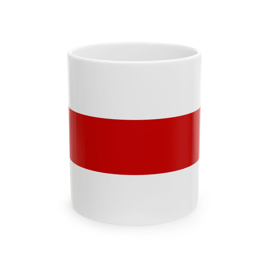 Flag of Belarus 1918 1991-1995 3-2 (Belarus) White Coffee Mug-11oz-Go Mug Yourself