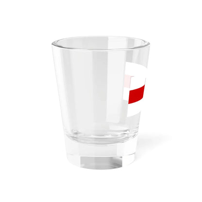 Flag of Belarus 1918 1991-1995 with Pahonia womens version (Belarus) (Coat of Arms) Shot Glass 1.5oz - Go Mug Yourself