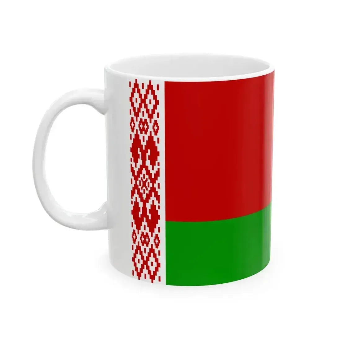 Flag of Belarus 1995-2012 (Belarus) White Coffee Mug - Go Mug Yourself
