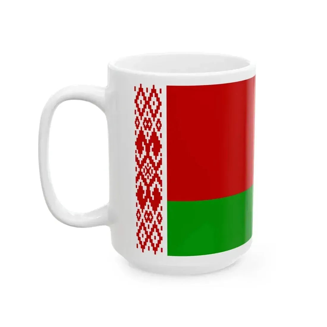 Flag of Belarus 1995-2012 (Belarus) White Coffee Mug - Go Mug Yourself