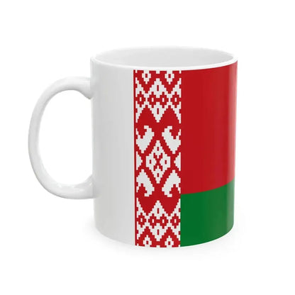 Flag of Belarus 3-2 (Belarus) White Coffee Mug - Go Mug Yourself