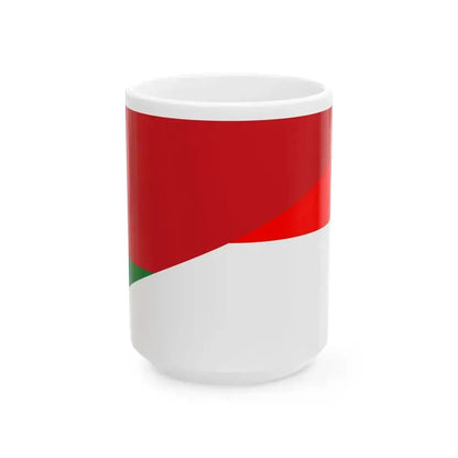 Flag of Belarus and Indonesia (Belarus) White Coffee Mug 15oz - Go Mug Yourself