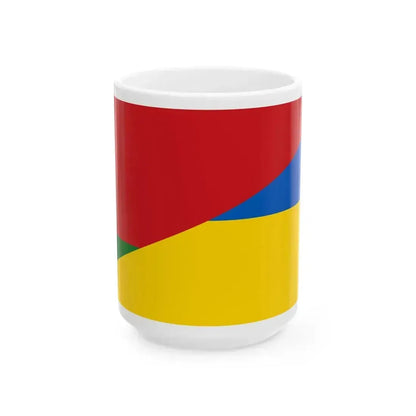 Flag of Belarus and Ukraine (Belarus) White Coffee Mug 15oz - Go Mug Yourself