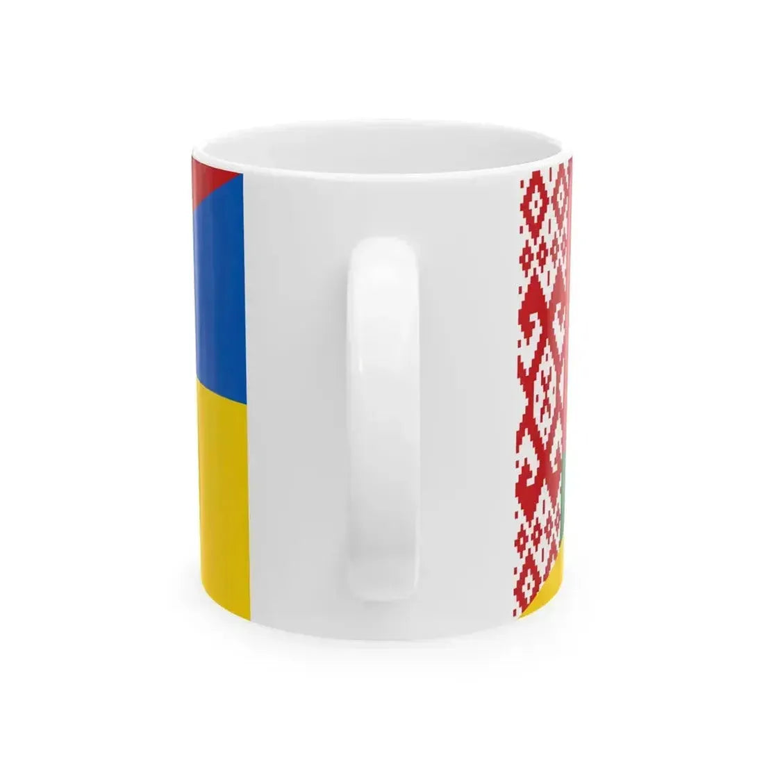 Flag of Belarus and Ukraine (Belarus) White Coffee Mug - Go Mug Yourself