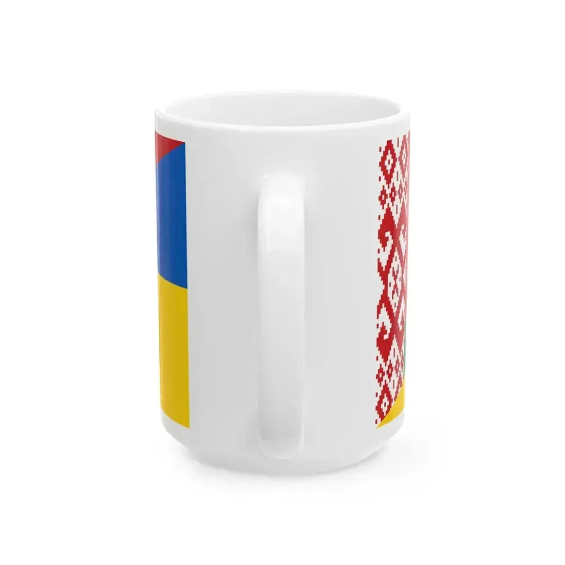 Flag of Belarus and Ukraine (Belarus) White Coffee Mug - Go Mug Yourself