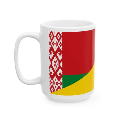 Flag of Belarus and Ukraine (Belarus) White Coffee Mug - Go Mug Yourself