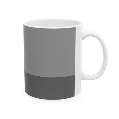Flag of Belarus black and white variant 1 (Belarus) White Coffee Mug-Go Mug Yourself
