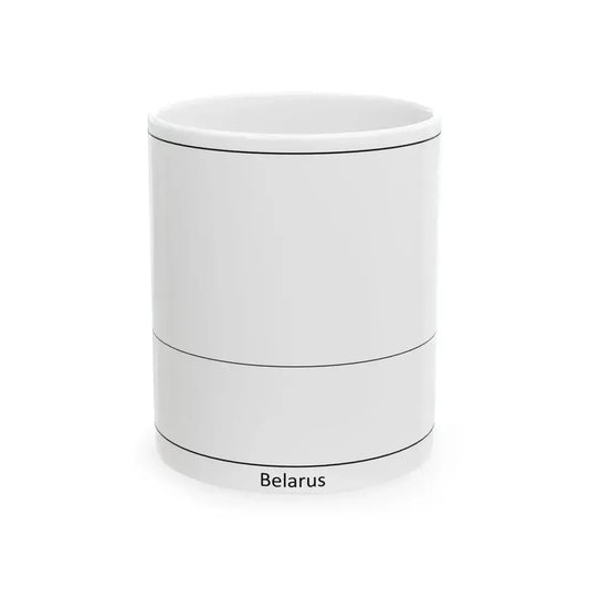 Flag of Belarus colouring page (Belarus) White Coffee Mug 11oz - Go Mug Yourself