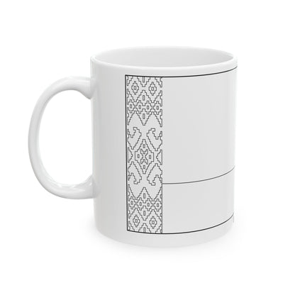 Flag of Belarus colouring page (Belarus) White Coffee Mug-Go Mug Yourself