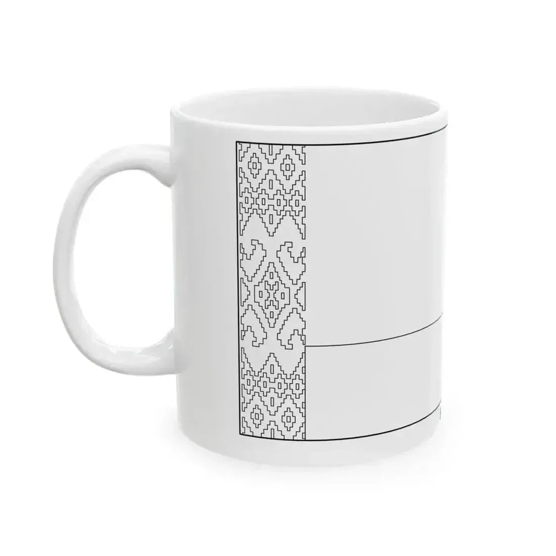 Flag of Belarus colouring page (Belarus) White Coffee Mug - Go Mug Yourself