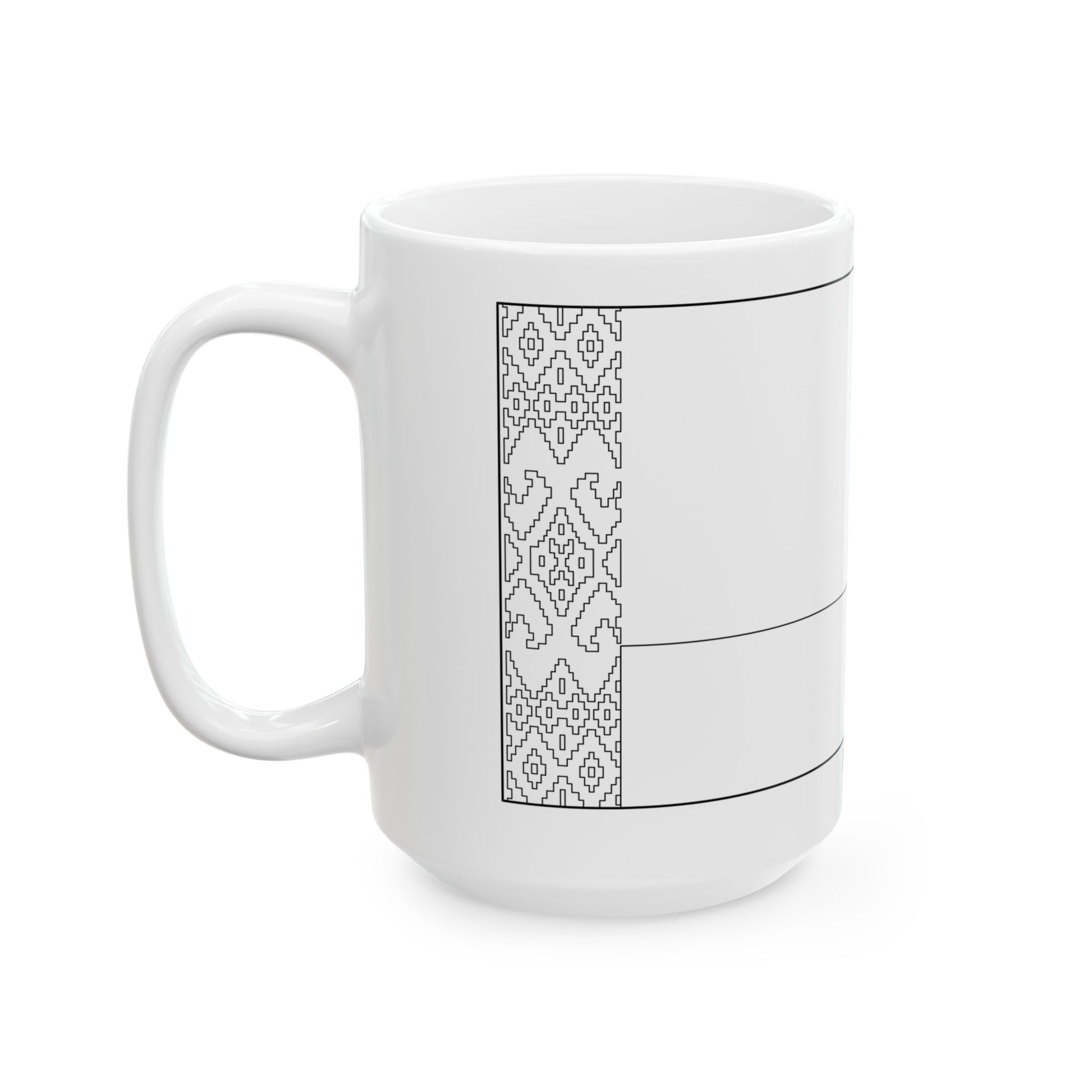 Flag of Belarus colouring page (Belarus) White Coffee Mug-Go Mug Yourself