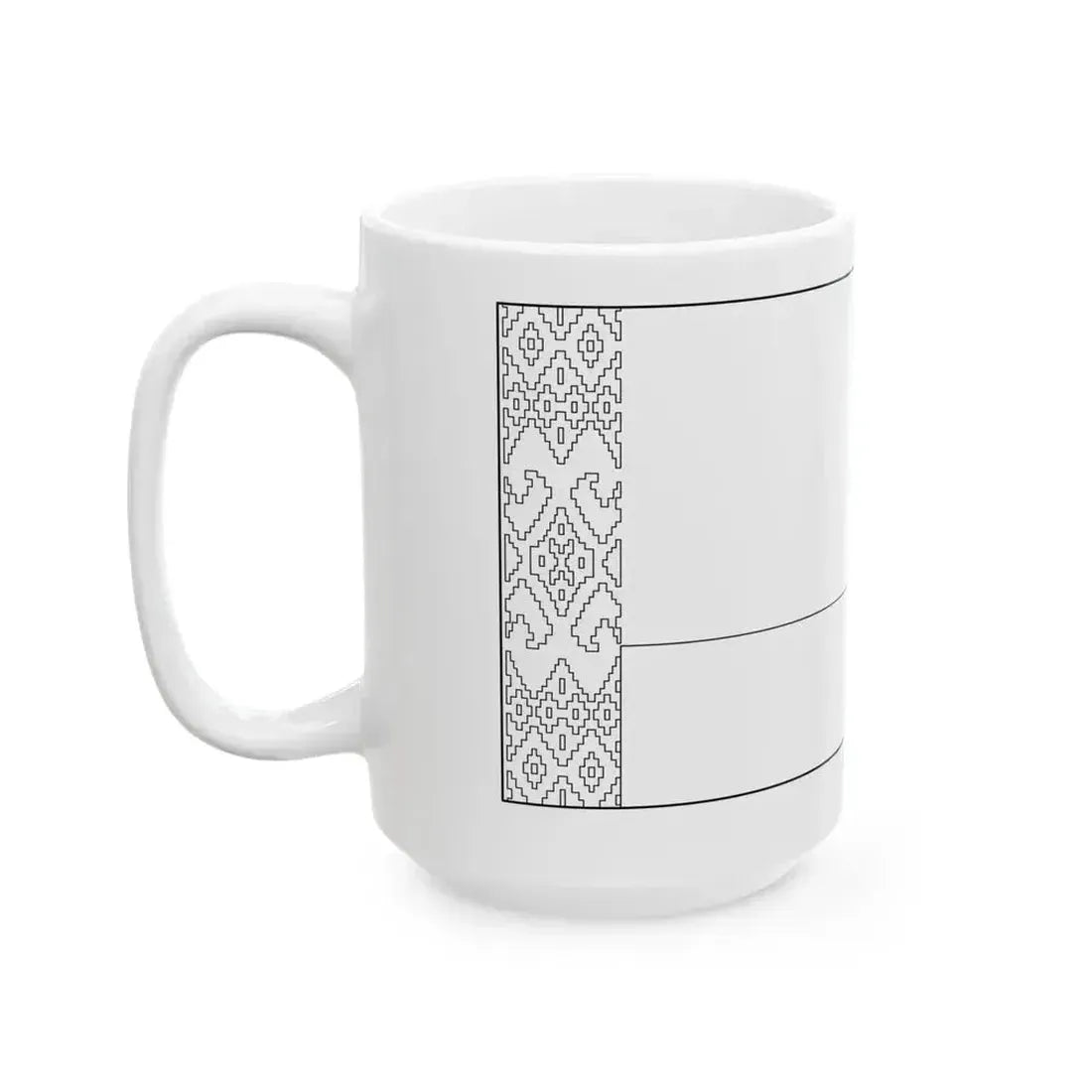 Flag of Belarus colouring page (Belarus) White Coffee Mug - Go Mug Yourself
