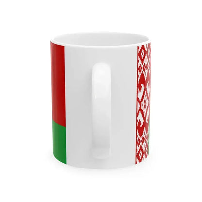 Flag of Belarus darker colors (Belarus) White Coffee Mug - Go Mug Yourself