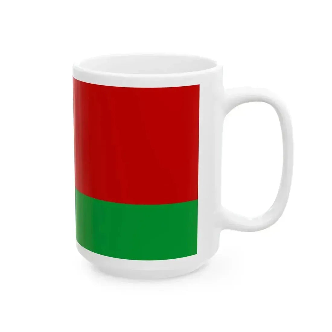 Flag of Belarus darker colors (Belarus) White Coffee Mug - Go Mug Yourself