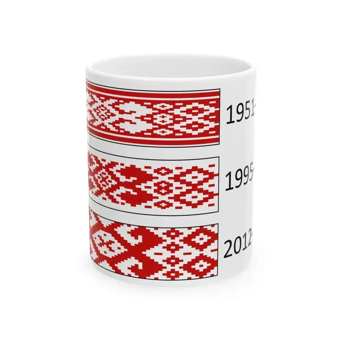 Flag of Belarus ornaments (Belarus) White Coffee Mug 11oz - Go Mug Yourself