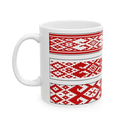 Flag of Belarus ornaments (Belarus) White Coffee Mug - Go Mug Yourself