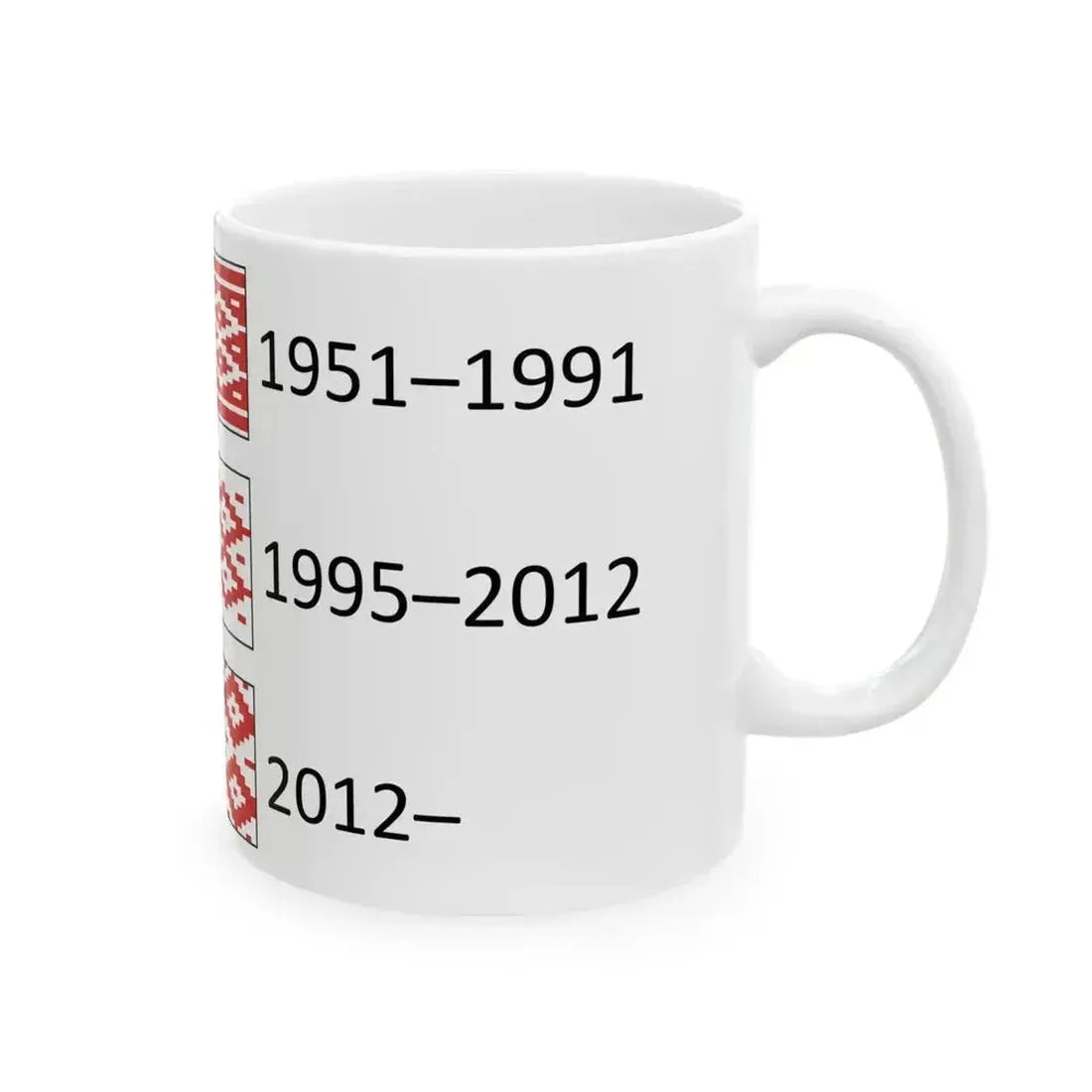 Flag of Belarus ornaments (Belarus) White Coffee Mug - Go Mug Yourself