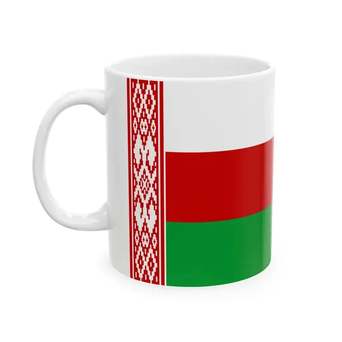 Flag of Belarus proposed compromise (Belarus) White Coffee Mug - Go Mug Yourself