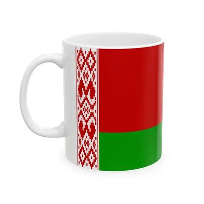 Flag of Belarus variant (Belarus) White Coffee Mug - Go Mug Yourself