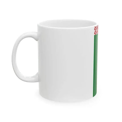 Flag of Belarus vertical (Belarus) White Coffee Mug - Go Mug Yourself