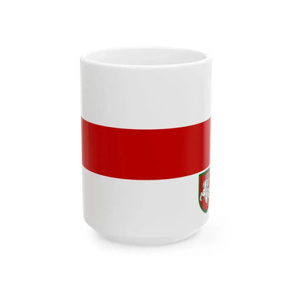 Flag of Belarusian Customs Office (Belarus) White Coffee Mug 15oz - Go Mug Yourself