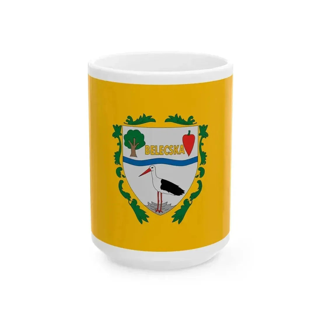 Flag of Belecska (Hungary) White Coffee Mug 15oz - Go Mug Yourself