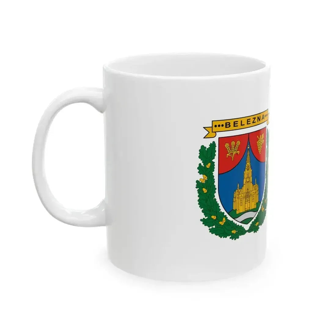 Flag of Belezna (Hungary) White Coffee Mug - Go Mug Yourself