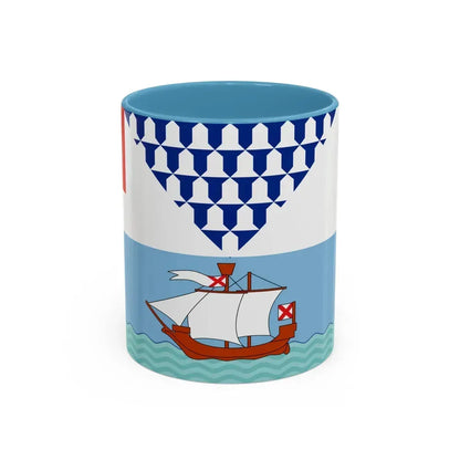Flag of Belfast Ireland - Accent Coffee Mug 11oz Light Blue - Go Mug Yourself