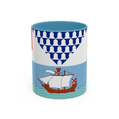 Flag of Belfast Ireland - Accent Coffee Mug 11oz Light Blue - Go Mug Yourself