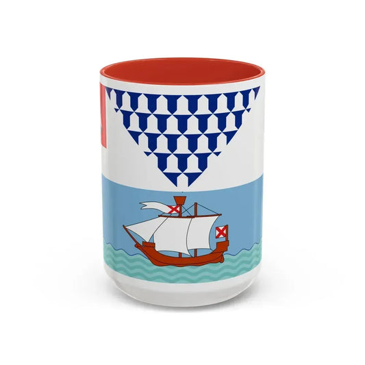 Flag of Belfast Ireland - Accent Coffee Mug 15oz Red - Go Mug Yourself