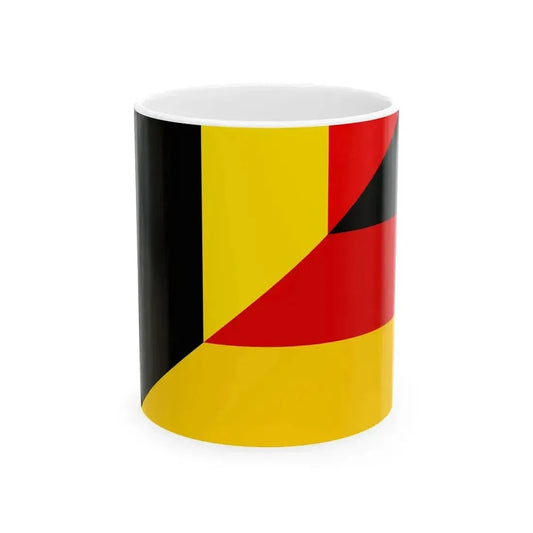 Flag of Belgium and Germany (Belgium) White Coffee Mug 11oz - Go Mug Yourself