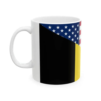 Flag of Belgium and the United States (Belgium) White Coffee Mug - Go Mug Yourself