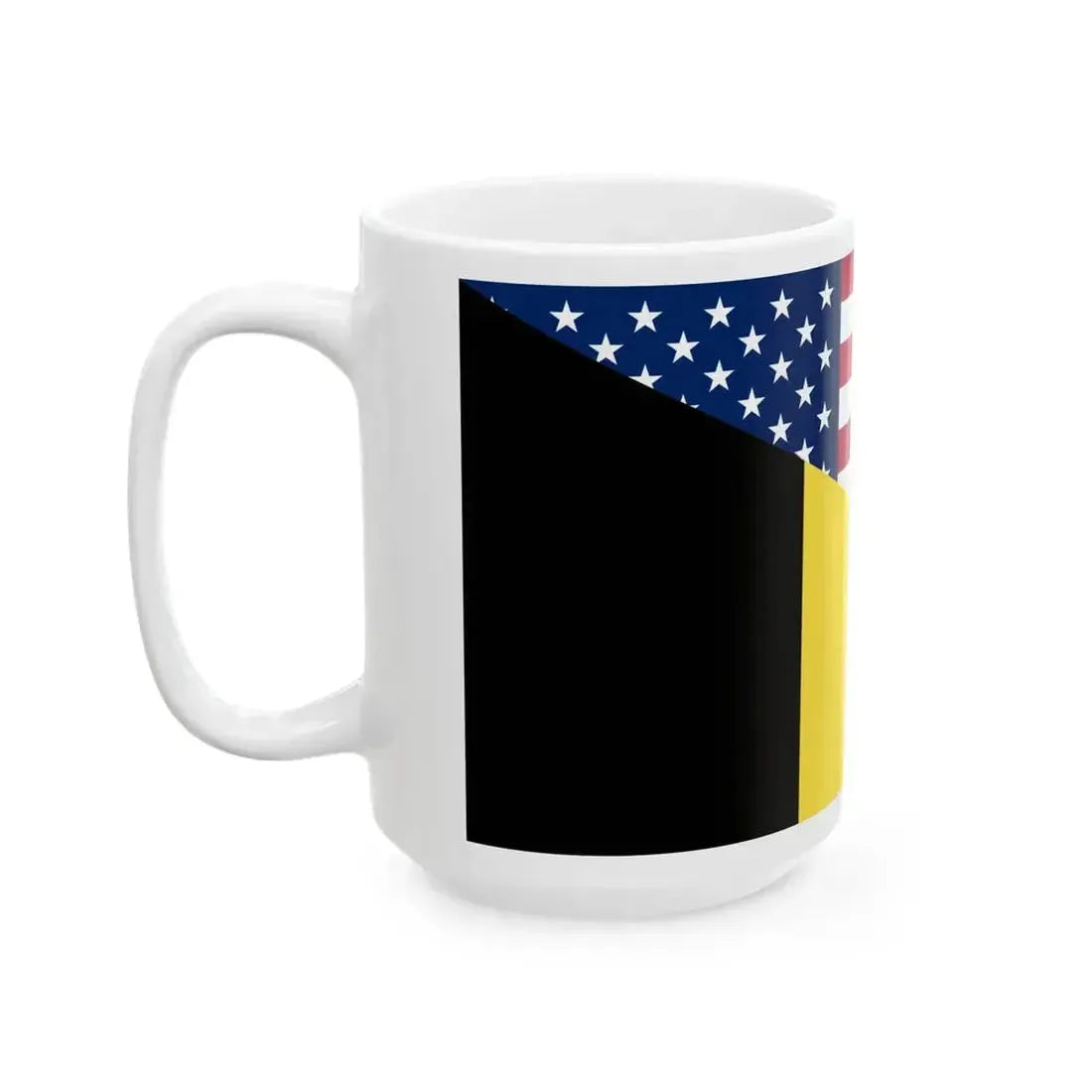 Flag of Belgium and the United States (Belgium) White Coffee Mug - Go Mug Yourself