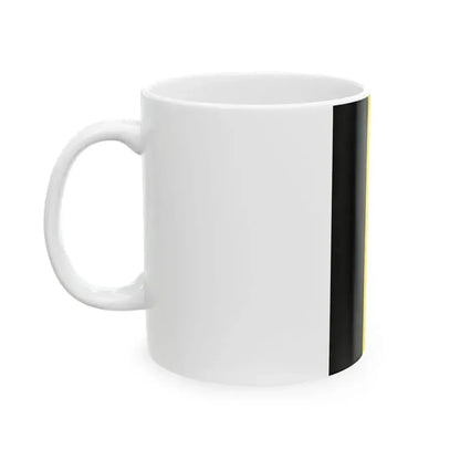 Flag of Belgium at the Royal palaces (Belgium) White Coffee Mug - Go Mug Yourself