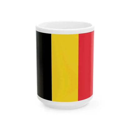 Flag of Belgium (Belgium) White Coffee Mug 15oz - Go Mug Yourself