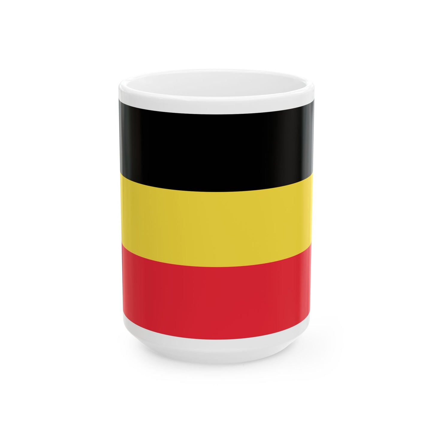 Flag of Belgium horizontal (Belgium) White Coffee Mug-15oz-Go Mug Yourself